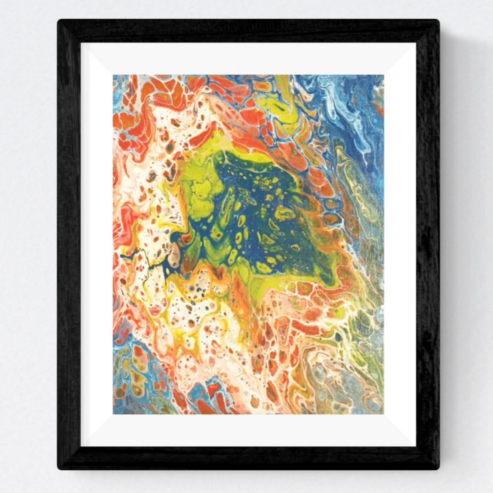 8x10 inch colourful painting free shipping
